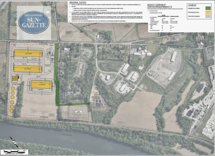Legal notice claims deemed approval for Muncy Township data center